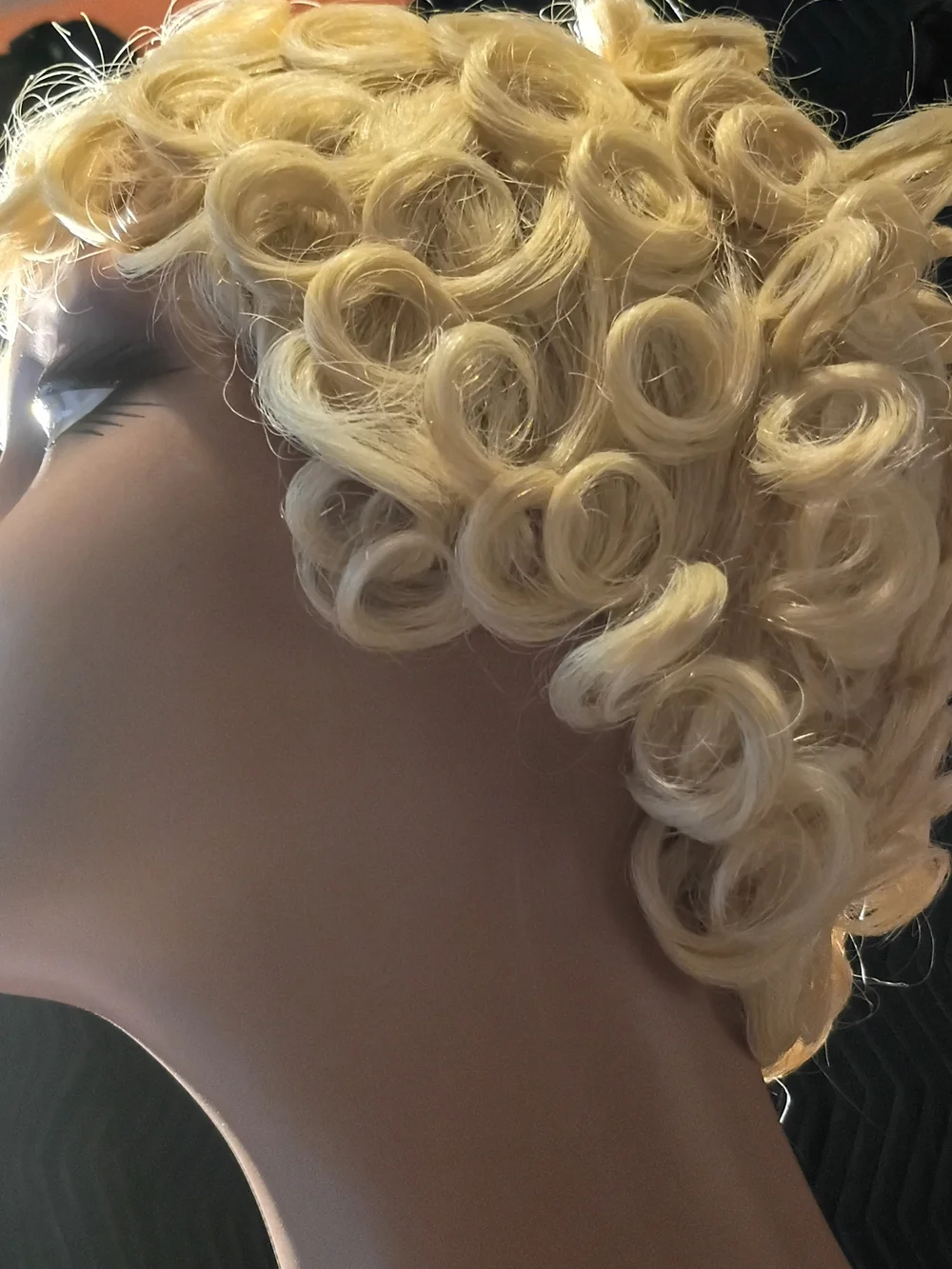 Blonde Curly Clip-In Hairpiece - Natural Blonde Styling